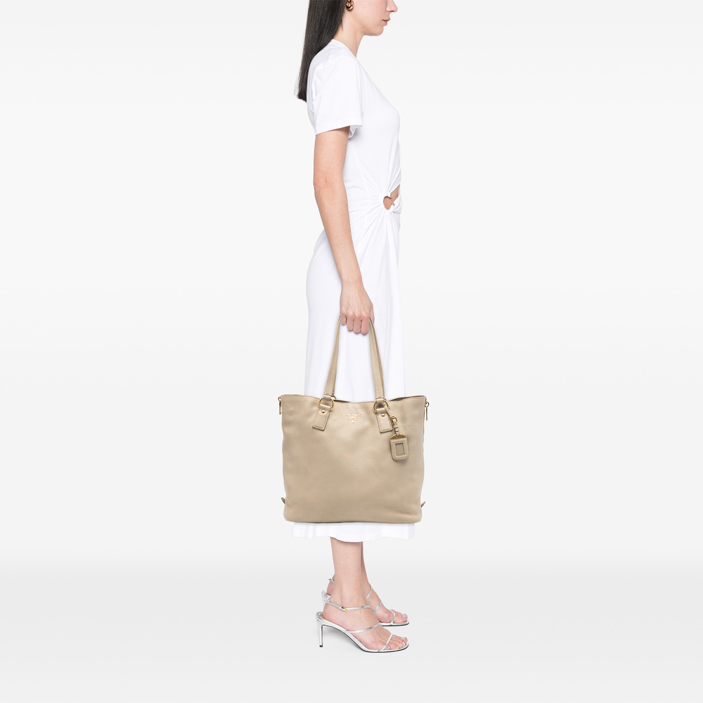 Pre-Loved Prada Vitello Daino Side Zip Shopper Tote - Picture 6 of 6